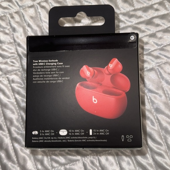 BNIB Beats by Dre Studio Buds (Wireless Bluetooth Earbuds, RED) - Picture 5 of 5